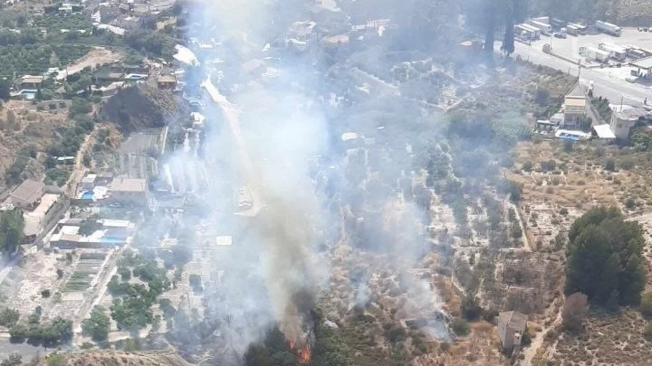 El Plan Infomur da por extinguido el incendio forestal de Blanca