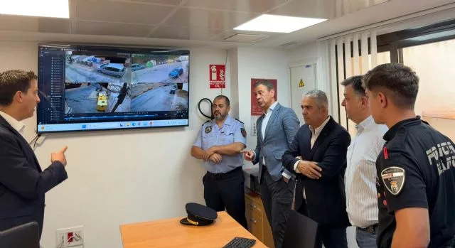 Presentación de las nuevas cámaras de vigilancia previstas en Blanca