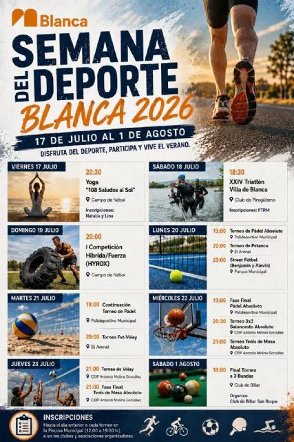 Blanca celebra la Semana del Deporte 2026 con una amplia oferta multidisciplinar - 2, Foto 2